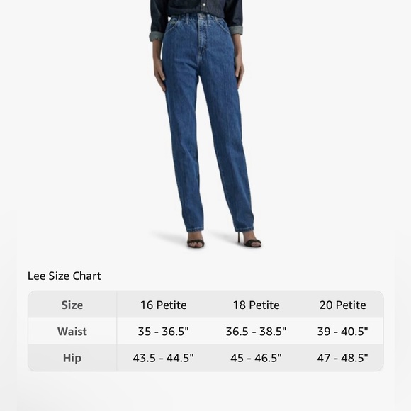 NWT Lee Womens Jeans 18 petite side stretch waist no pocket rear tapered leg y2k - Picture 4 of 5